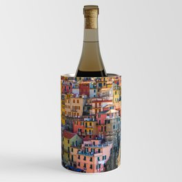 Italy Photography - Colorful Houses In Manarola Wine Chiller