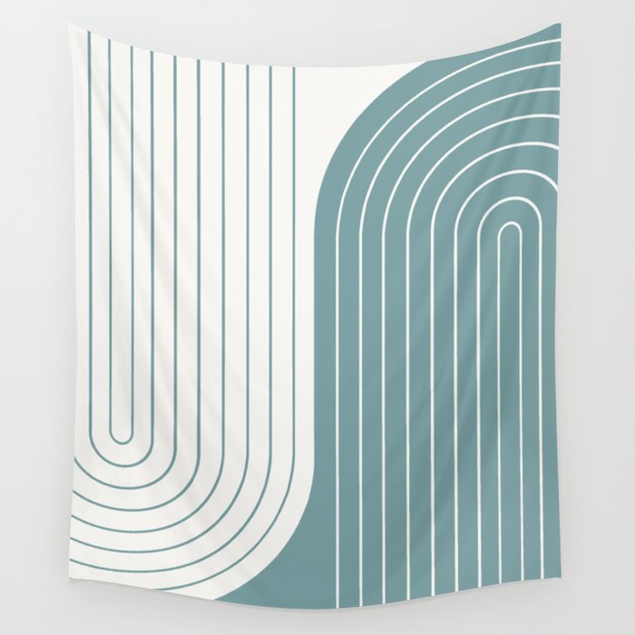 Two Tone Line Curvature LXXXI Wall Tapestry