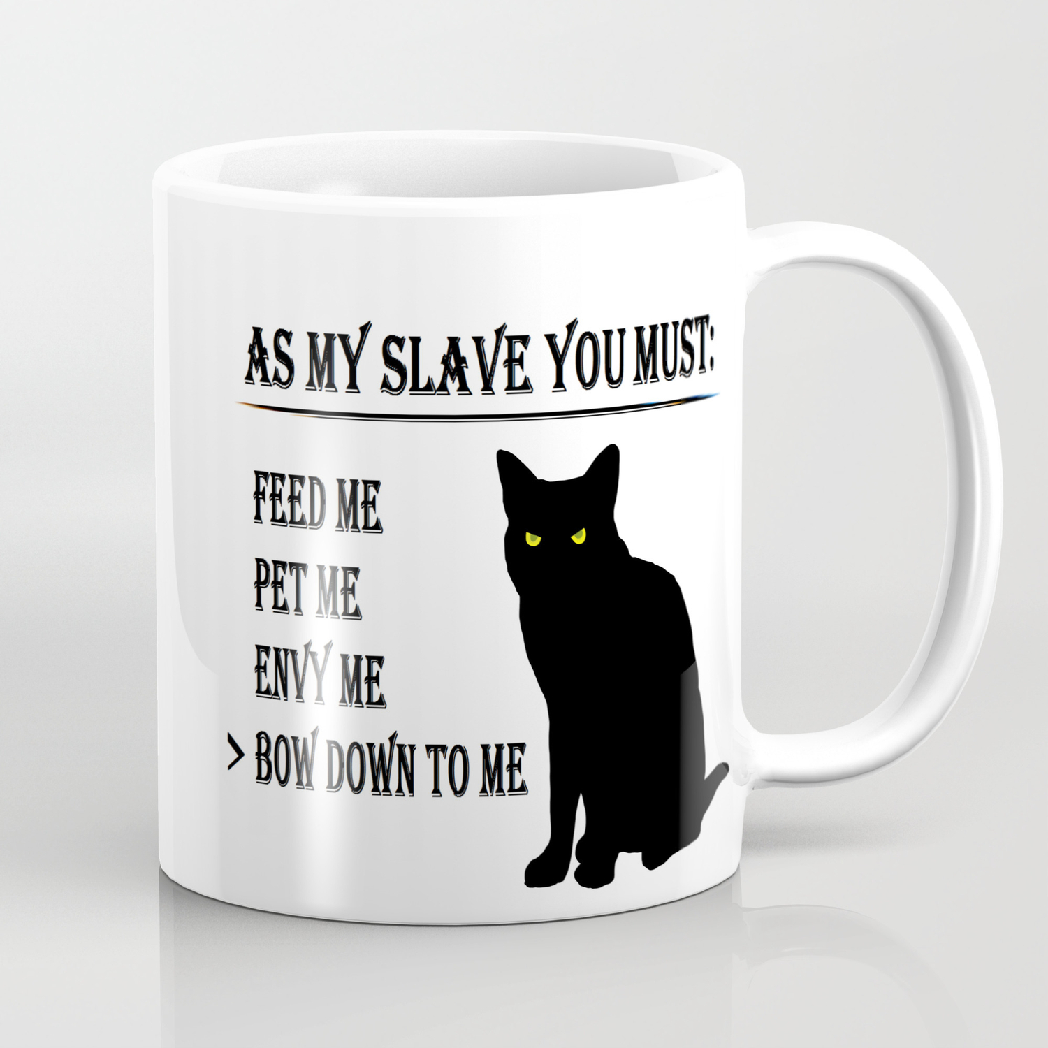 Slave To The Cat Coffee Mug By Lilmaltcheeseball Society6