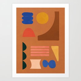 Colorful Modern Abstract Shapes 2 Art Print
