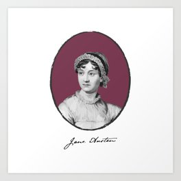 Authors - Jane Austen Art Print