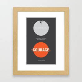 Vulnerability/Courage Framed Art Print