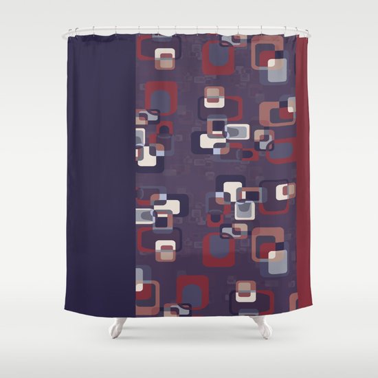 Groovy Squares Shower Curtain
