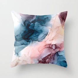 pink and teal throw pillows