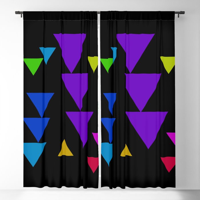 shapes on black -18- Blackout Curtain