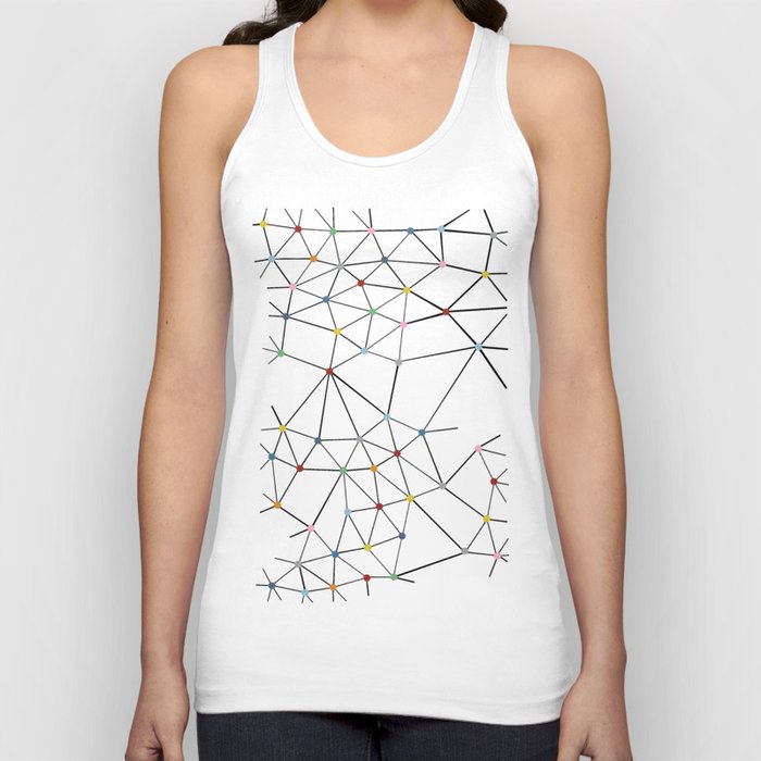 Seg with Color Spots White Tank Top