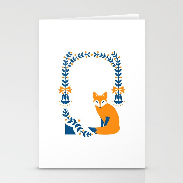 Folk Fox Stationery Cards