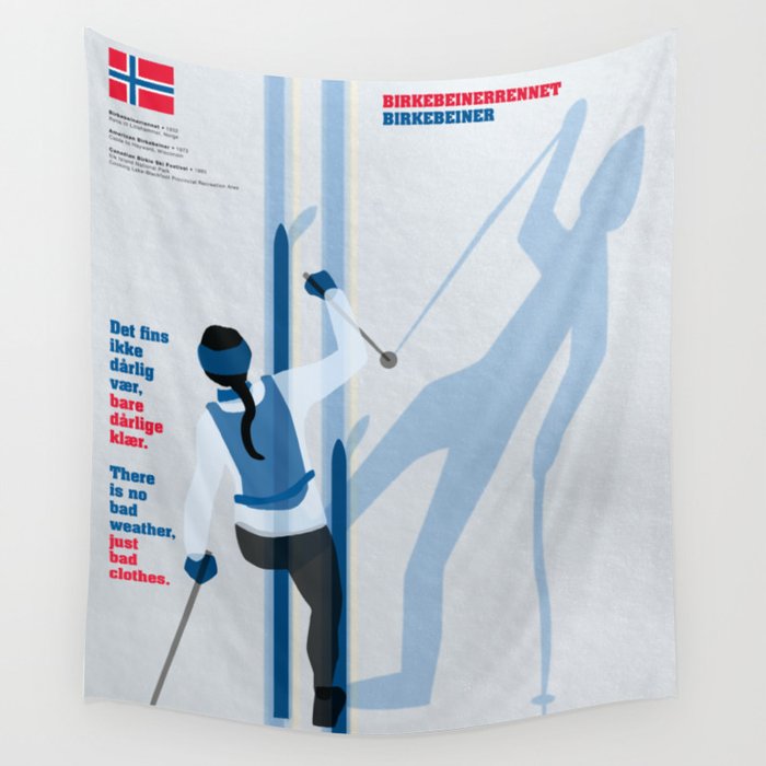 Birkebeinerrennet Birkebeiner Nordic Skiing by Dennis Weber ShreddyStudio Wall Tapestry