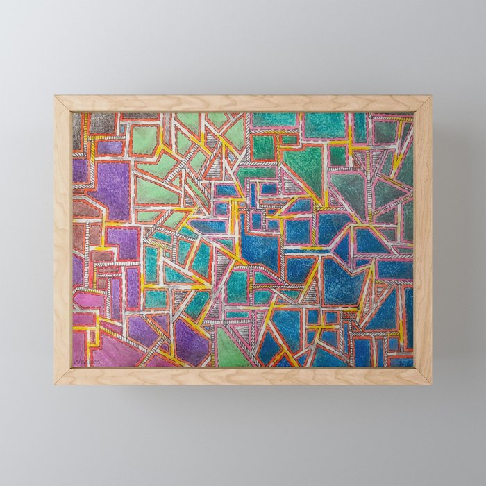 D. Weekes Tiles 6 Framed Mini Art Print