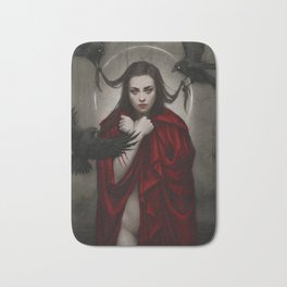 Gods and Monsters Bath Mat | Portrait, Fdasuarez, Fernandasuarez, Digital, Paint, Beautiful, Dark, Illustration, Eerie, Crows 
