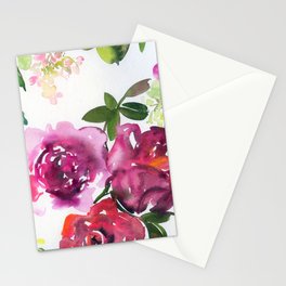 the pink flowers N.o 5 Stationery Card