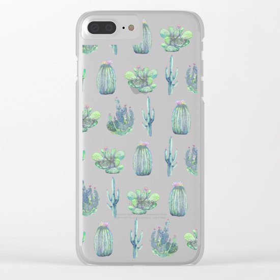 cactus pattern! Clear iPhone Case
