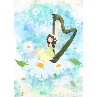Harp girl 3: Daisy by Violetshan
