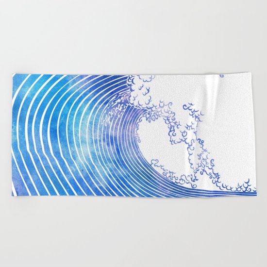 Pacific Waves III Beach Towel