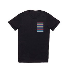 Deep blue mexican blanket poncho serape saltillo stripes T Shirt