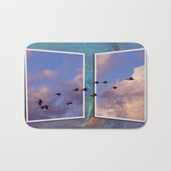 Flying Across Bath Mat