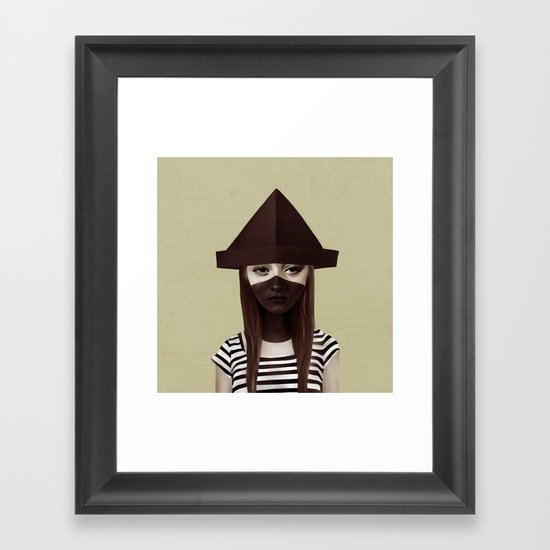 Ceci n'est pas un chapeau Framed Art Print