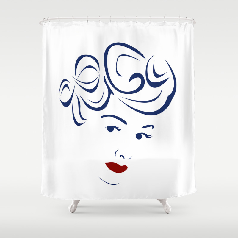 Lucy Hairography Lucille Ball I Love Lucy Shower Curtain By