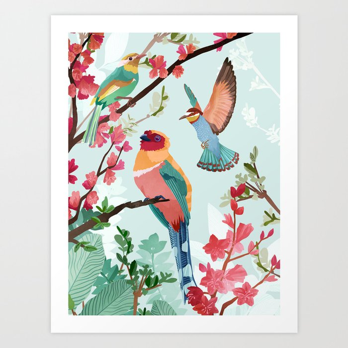 Birds of Summer Art Print