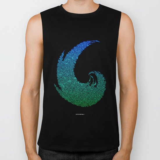 - summer wave - Biker Tank