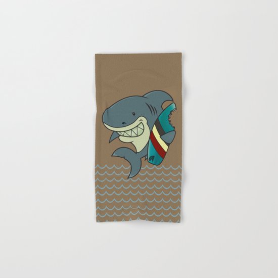 The great white surfer Hand & Bath Towel