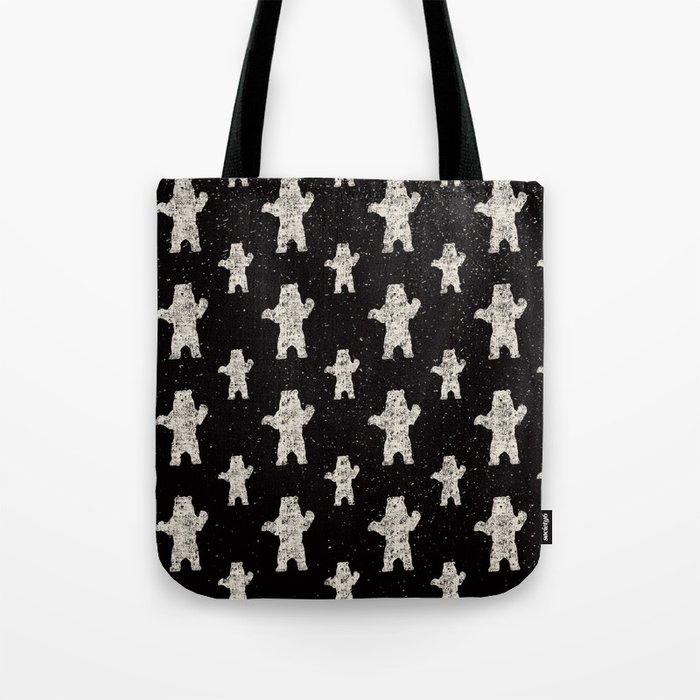 Polar Bear in Winter Snow on Black - Wild Animals - Mix & Match with Simplicity of Life Tote Bag