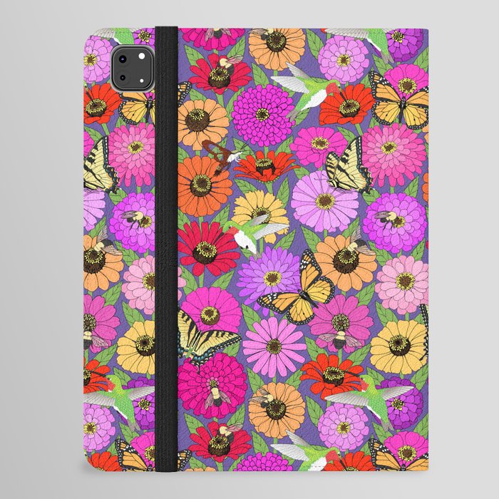 pollinators and zinnias iPad Folio Case