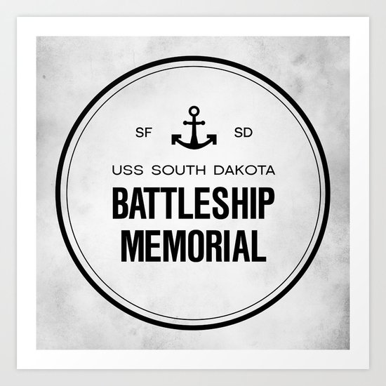 Battleship Memorial Art Print