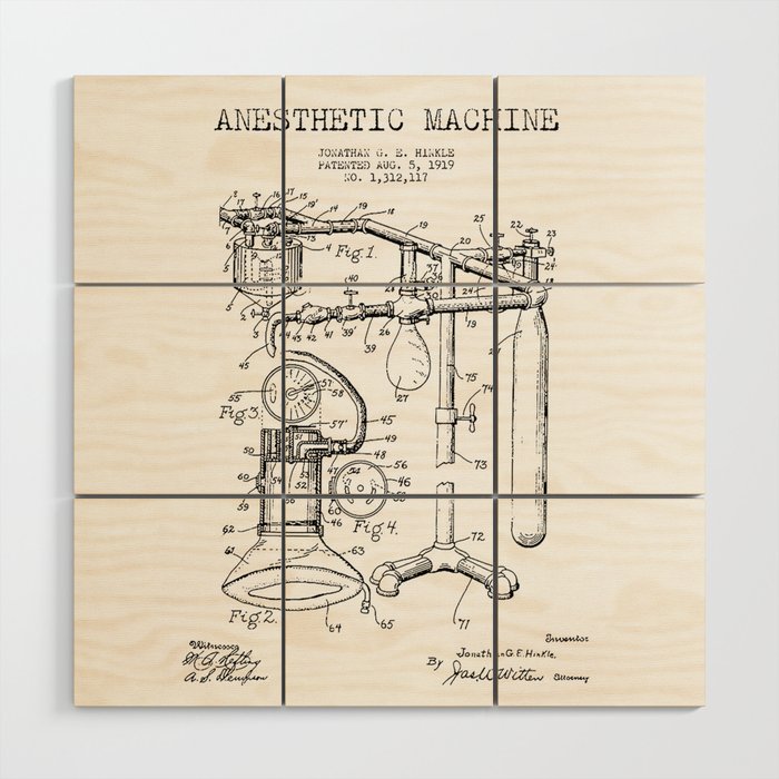 Vintage Anesthesia Gas Machine Wood Wall Art