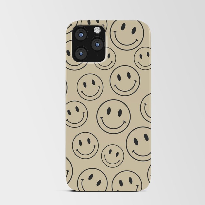 Smiley - Black and Cream iPhone Card Case