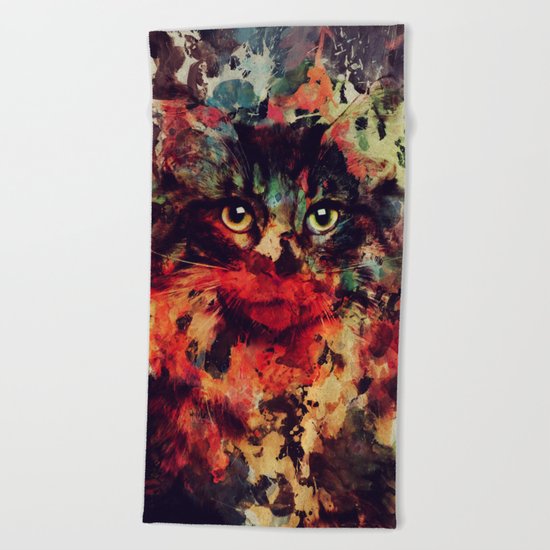 Cat Beach Towel