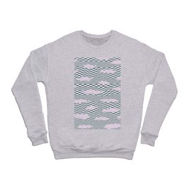 Magritte trippy checkered sky Crewneck Sweatshirt