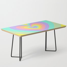 Colorful Rainbow Psychedelic Hearts Coffee Table