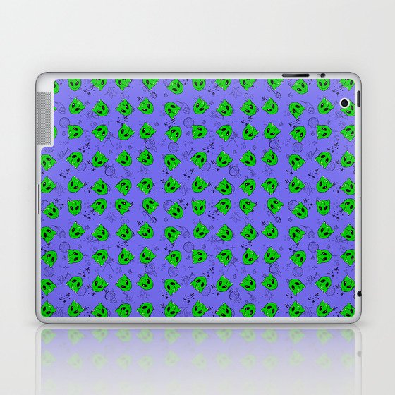 Green Little Alien Laptop & iPad Skin