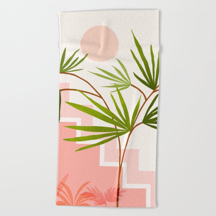 Summer in Belize Abstract Landscape Beach Towel