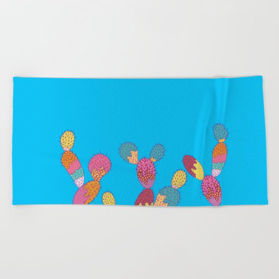 Summer Succulent Beach Towel