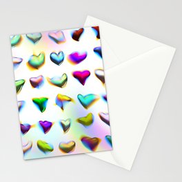 Distorted Hearts Stationery Card