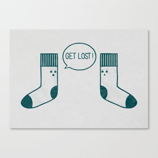 Angry Sock Canvas Print