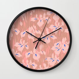 Iris Flowers - Blush Wall Clock