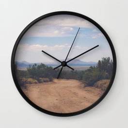 Down Desert Roads Wall Clock