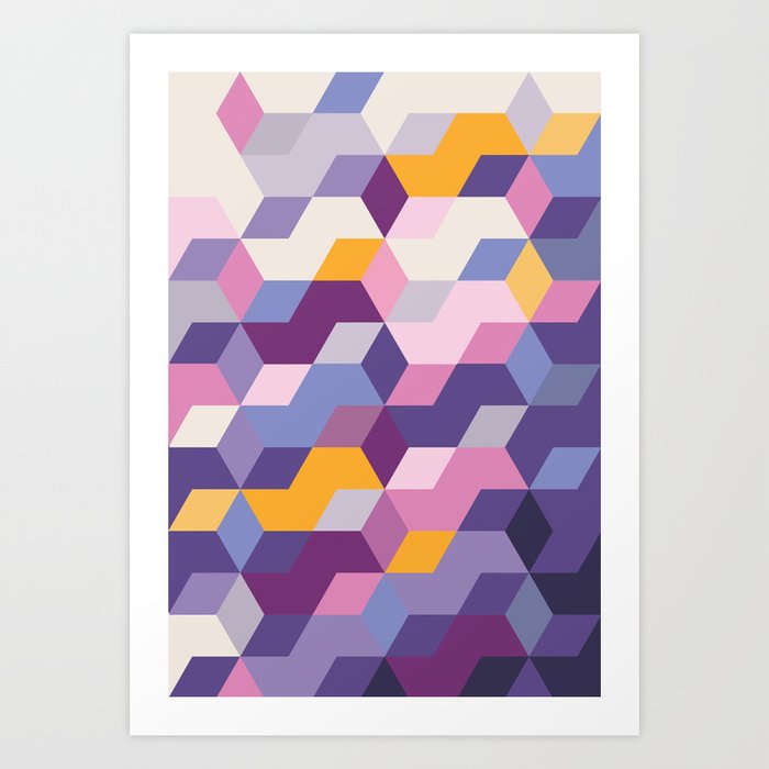 Violet Pattern Art Print