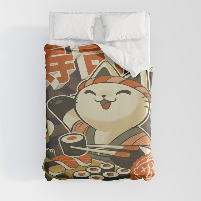 Cat Sushi Duvet Cover