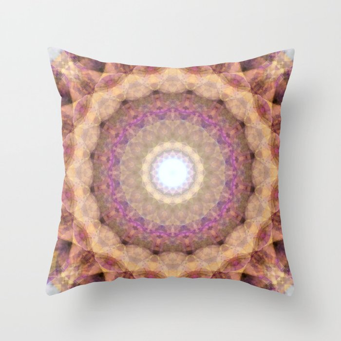 Purple Gate Mandala Throw Pillow