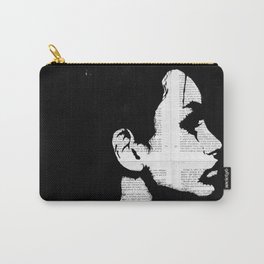 Black, white and words bw Carry-All Pouch