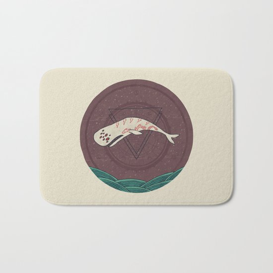 The Devil Roams These Waters Bath Mat