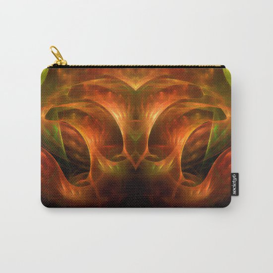 Abstract colorful lightning fractal black background futuristic Carry-All Pouch