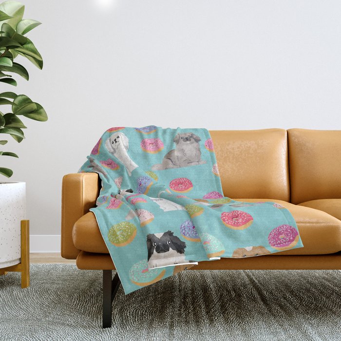 Pekingese dog breed dog pattern pet portraits donut food dog