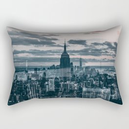 New York City Manhattan skyline double exposure Rectangular Pillow