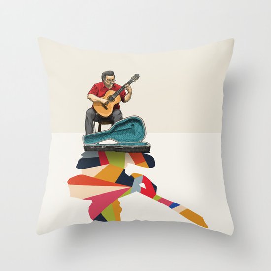 Walking Shadow, Guitarist Throw Pillow