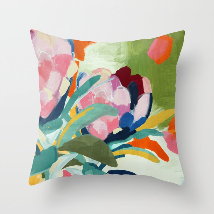 floral blossom Throw Pillow